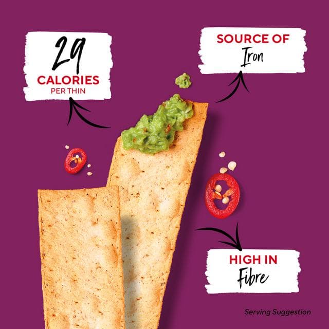 Ryvita Thins Sweet Chilli Flatbread Crackers 125g - gallery image 2