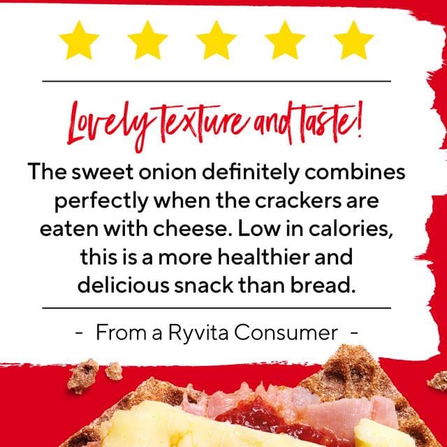 Ryvita Crispbread Sweet Onion Crackers 200g - gallery image 2