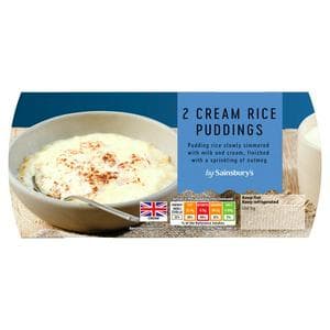 Sainsbury's Cream Rice Pudding 2x125g