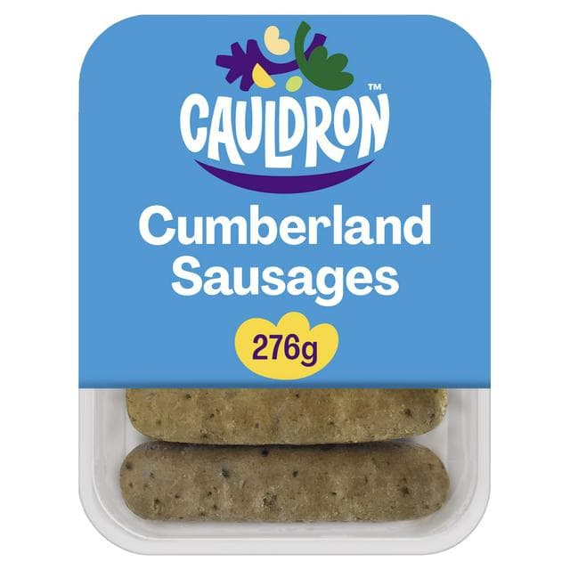 Cauldron Cumberland Vegetarian Sausages x6 276g - gallery image 1