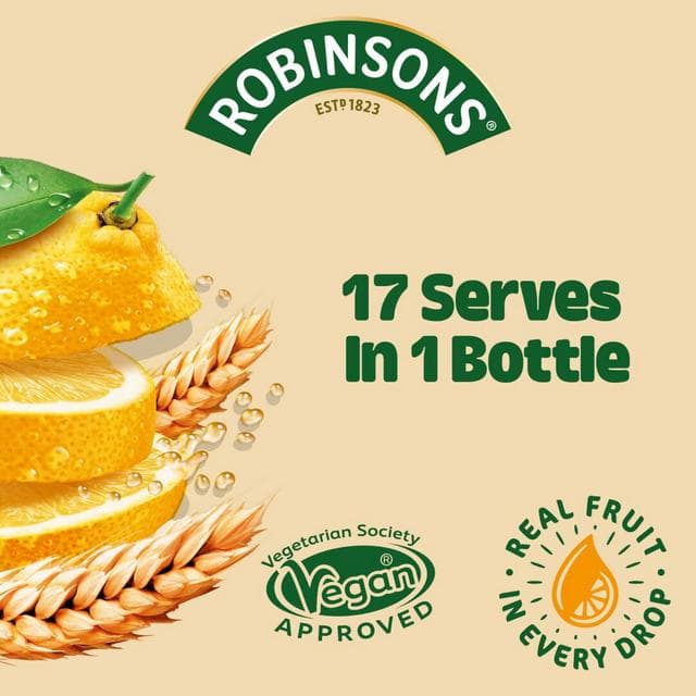 Robinsons Barley Water Lemon Squash 850ml - gallery image 2