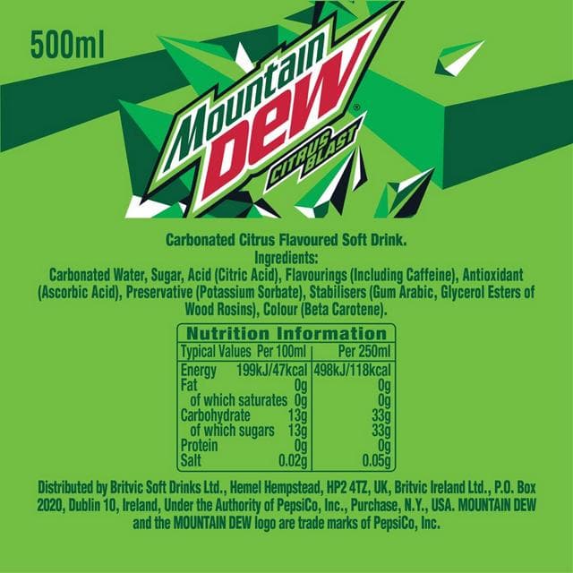 Mountain Dew Citrus Blast Bottle 500ml - gallery image 2