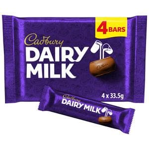 Cadbury Dairy Milk 4 x Multipack Chocolate Bar 134g