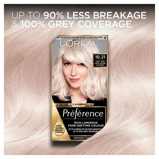 L'Oreal Paris Preference Permanent Hair Dye Stockholm Verry Very Light Pearl Blonde 10.21 - gallery image 3
