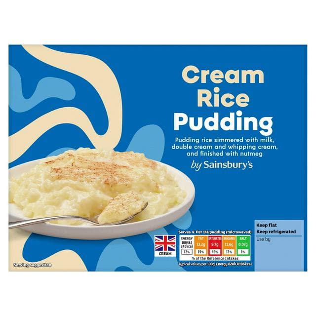 Sainsbury's Cream Rice Pudding 500g - gallery image 1