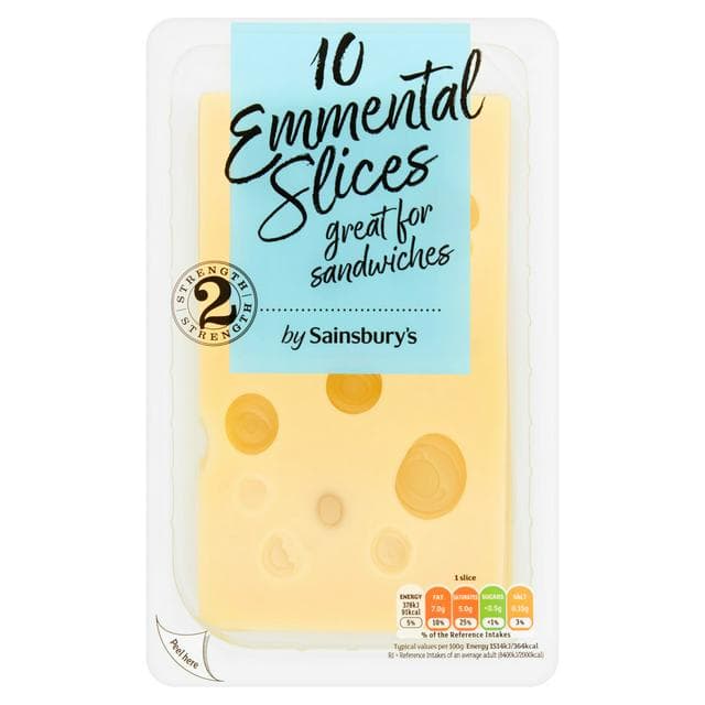 Sainsbury's Emmental Cheese Slices 250g - gallery image 1