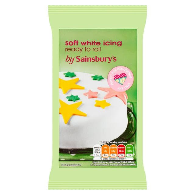 Sainsbury's Ready to Roll White Icing 500g - gallery image 1