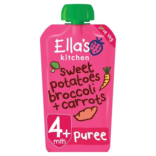 Ella's Kitchen Organic Sweet Potatoes, Broccoli & Carrots Baby Food Pouch 4+ Months 120g - gallery image 1