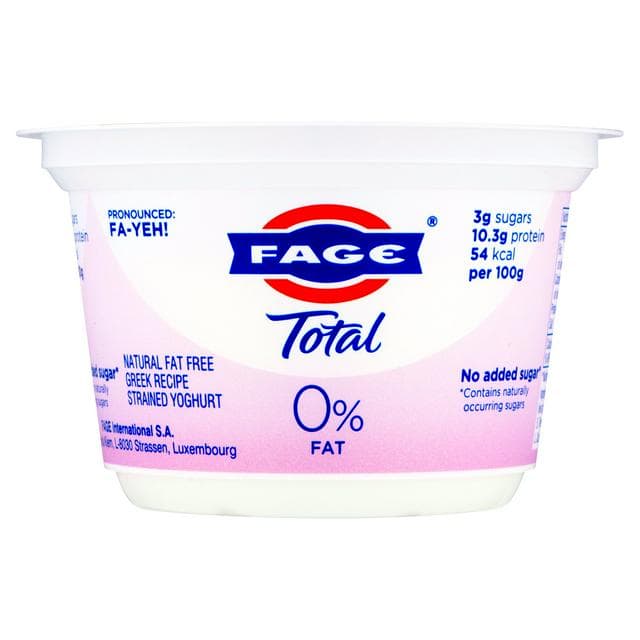 Fage Total 150g 0% Fat Natural Fat Free Greek Recipe Strained Yoghurt - gallery image 1