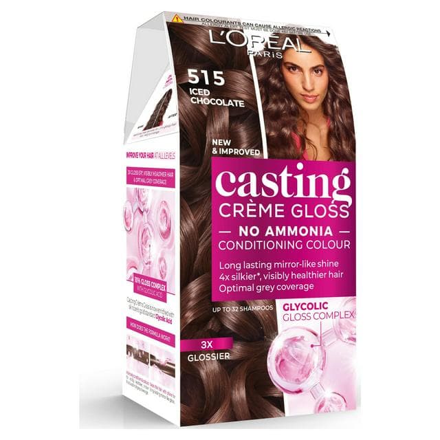 L'Oreal Paris Casting Creme Gloss Semi Permanent Hair Dye Iced Chocolate Cool Brunette Brown 515 - gallery image 1