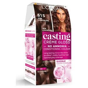 L'Oreal Paris Casting Creme Gloss Semi Permanent Hair Dye Iced Chocolate Cool Brunette Brown 515