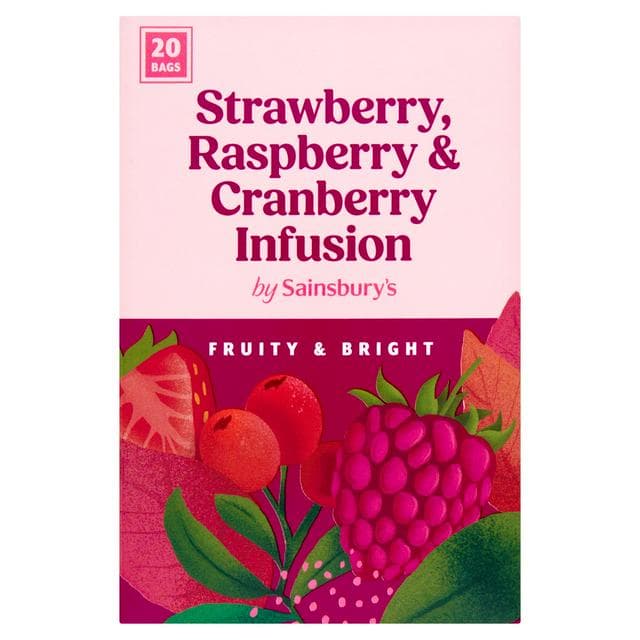 Sainsbury's Strawberry, Raspberry & Cranberry Tea Bags x20 - gallery image 1