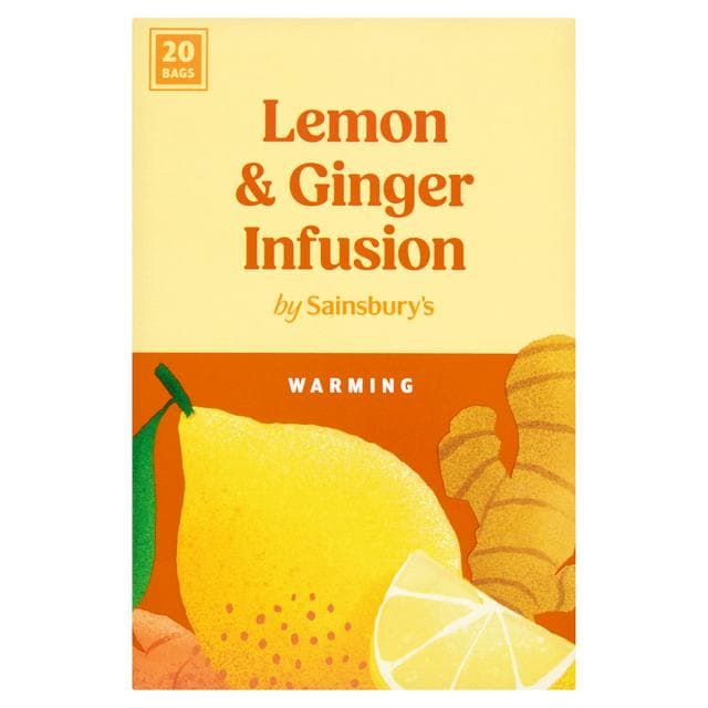 Sainsbury's Infusions Lemon & Ginger Tea Bags x20 - gallery image 1