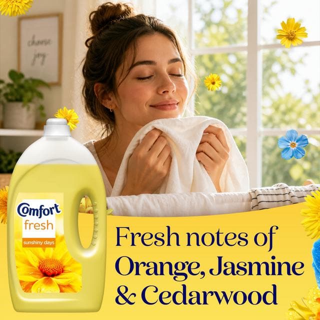 Comfort Fresh Sunshiny Days Fabric Conditioner 80 washes 2.4L - gallery image 2