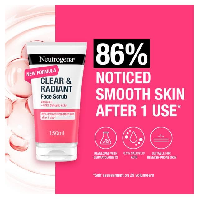 Neutrogena Clear & Radiant Face Scrub 150ml - gallery image 2