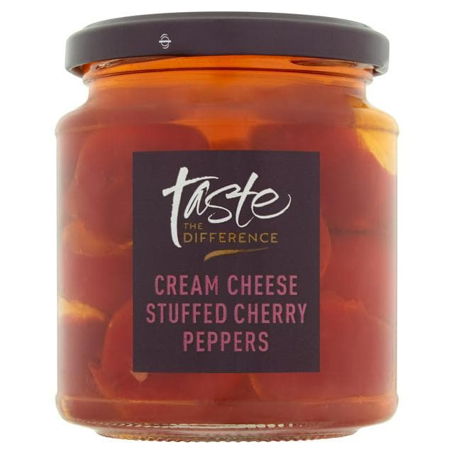 Sainsbury's Cream Cheese Stuffed Cherry Peppers, Taste the Difference 280g - gallery image 1