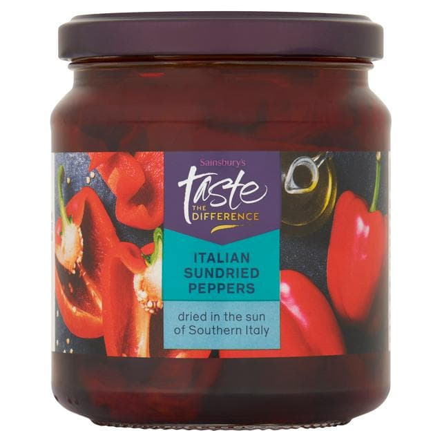 Sainsbury's Italian Sun-Dried Peppers, Taste the Difference 280g - gallery image 1