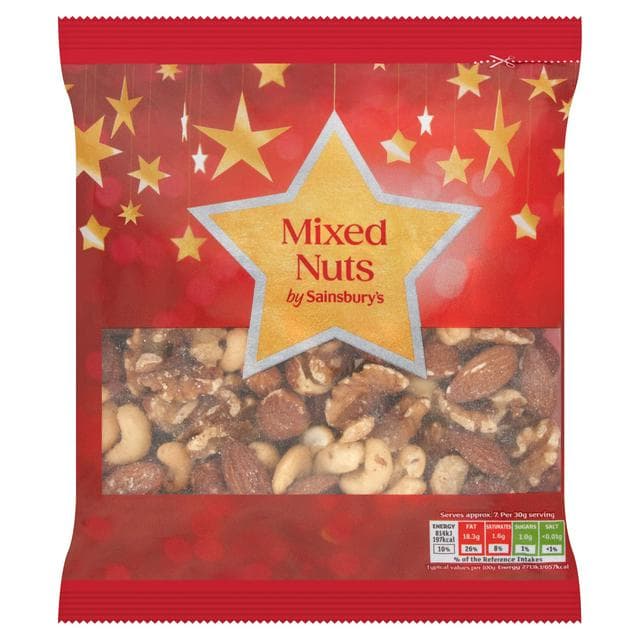 Sainsbury's 225g Christmas Mixed Nuts - gallery image 1