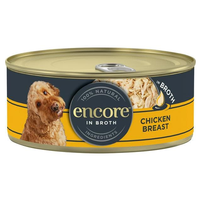 Encore Natural Chicken Selection In Broth Tinned Dog Food 156g - gallery image 1