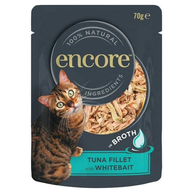 Encore Tuna with Whitebait In Broth Natural Cat Food Pouch 70g - gallery image 1