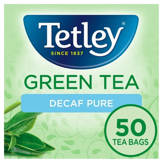 Tetley Green Tea Decaffeinated x50 Tea Bags 100g - gallery image 1