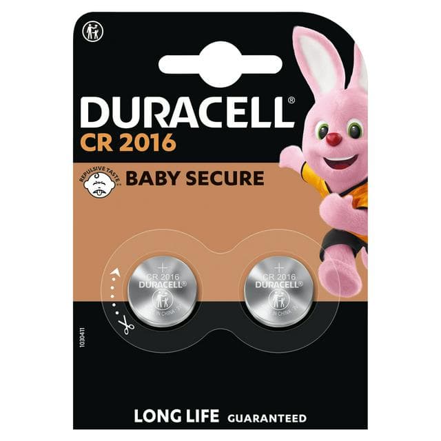 Duracell Specialty 2016 Lithium Coin Batteries 3V (DL2016 / CR2016), pack of 2 - gallery image 1