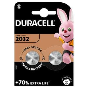 Duracell Specialty 2032 Lithium Coin Battery 3V (DL2032 / CR2032), pack of 2