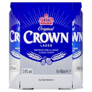 Sainsbury's Crown Lager 4x440ml