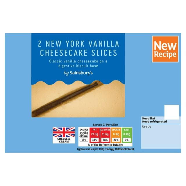 Sainsbury's Vanilla Cheesecake Slices 2x90g - gallery image 1