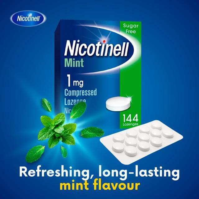 Nicotinell Mint Nicotine Lozenge Stop Smoking Aid Pieces 1mg x144 - gallery image 3