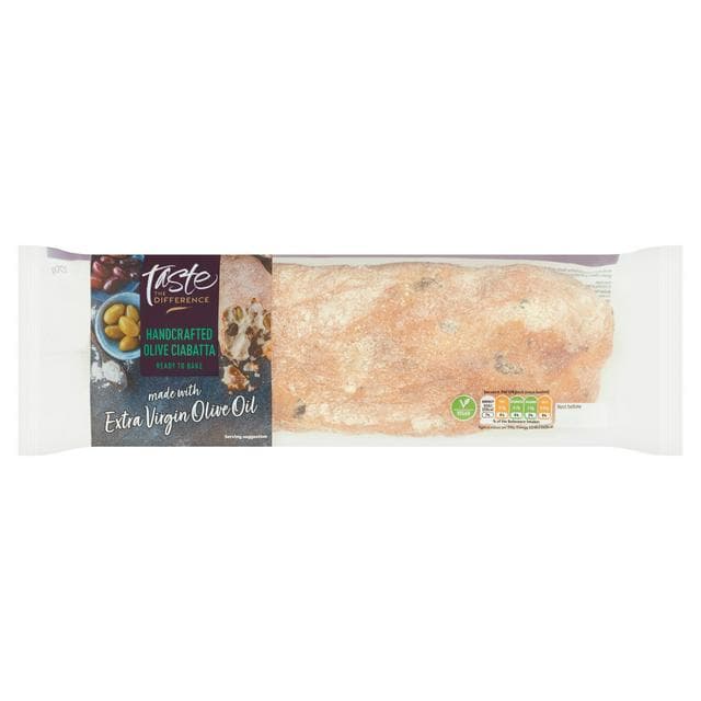 Sainsbury's Kalamata Olive Ciabatta, Taste the Difference 270g - gallery image 1