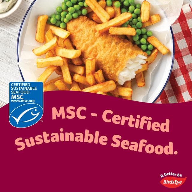 Birds Eye Battered Cod Chips & Peas 395g - gallery image 2