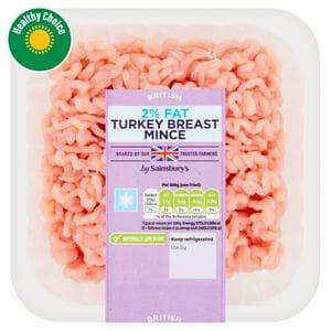 Sainsbury's 2% Fat Fresh British Turkey Mince 500g