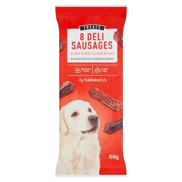 Sainsbury's Treats Deli Sausages x8 60g - gallery image 1