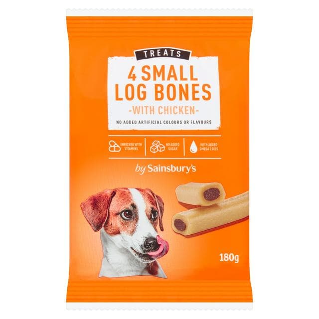 Sainsbury's Dog Treats, Mini Log Bones x4 - gallery image 1