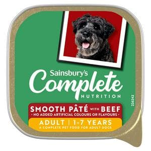 Sainsbury's Farmhouse Kitchen Adult Dog Food Smooth Pate With Beef 300g