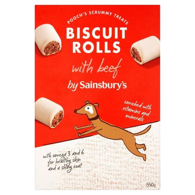 Sainsbury's Dog Biscuit Rolls with Beef 550g - gallery image 1
