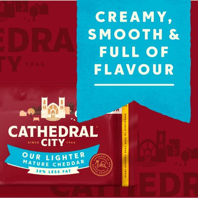 Cathedral City Lighter Mature Cheddar Cheese 350g - gallery image 2