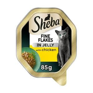 Sheba Fine Flakes 85g Chicken in Jelly Wet Cat Food Tray