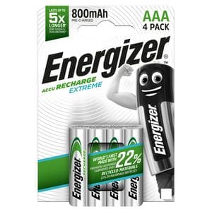 Energizer Extreme AAA Rechargeable Batteries, 800mAh x4