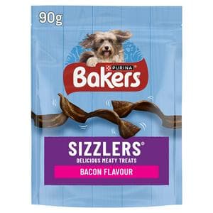 Bakers Sizzlers Dog Treats Bacon 90g