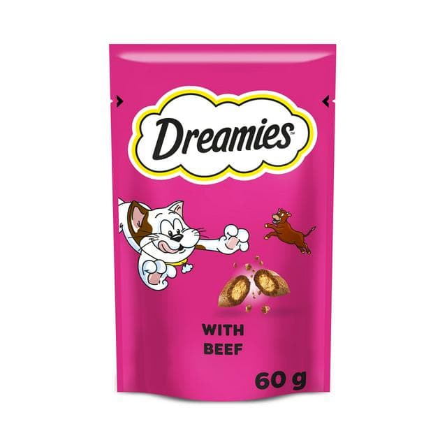 Dreamies Cat Treats Biscuits with Beef 60g - gallery image 1