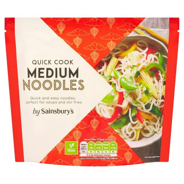 Sainsbury's Medium Noodles Quick To Cook x2 300g - gallery image 1