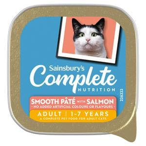 Sainsbury's Smooth Pate with Salmon 1+ Years Adult Cat Food 100g