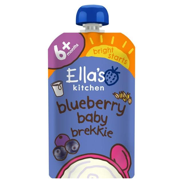 Ella's Kitchen Organic Blueberry & Pear Baby Brekkie Baby Food Breakfast Pouch 6+ Months 100g - gallery image 1