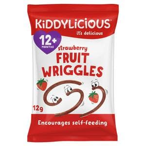 Kiddylicious Strawberry Wriggles Baby Snacks 12g