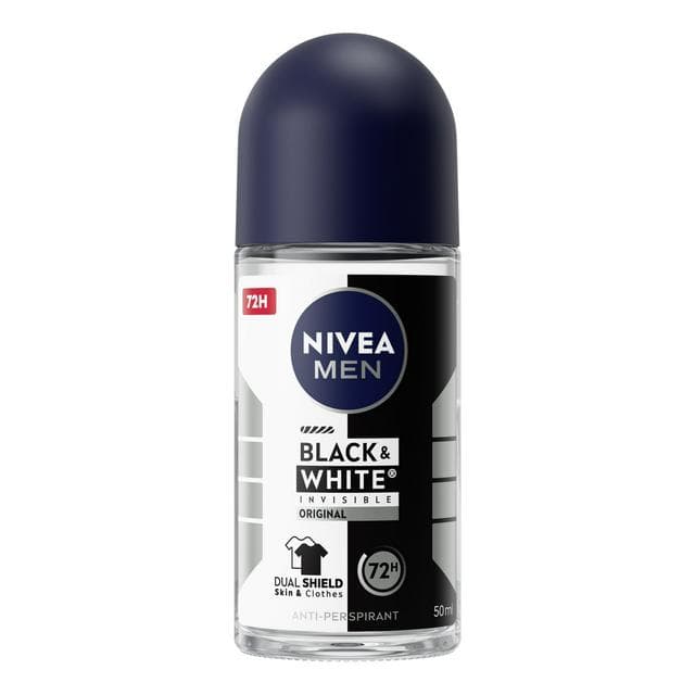 Nivea Men Black & White Original Anti Perspirant Deodorant Roll On 50ml - gallery image 1