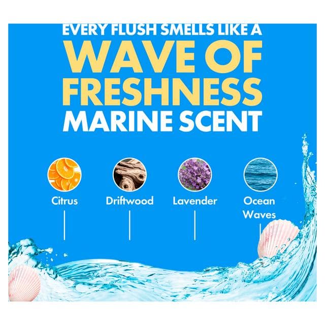 Duck Toilet Cleaner Fresh Discs Marine Duo Refills x2 36ml - gallery image 3
