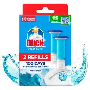 Duck Toilet Cleaner Fresh Discs Marine Duo Refills x2 36ml