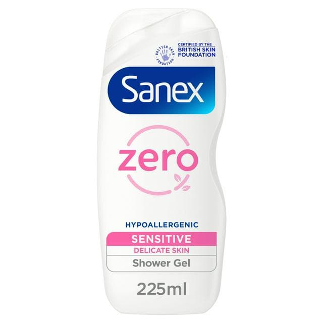 Sanex Zero% Sensitive Shower Gel Body Wash 225ml - gallery image 1